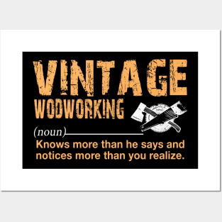 Vintage Wood-Working Noun Definition Gift Posters and Art